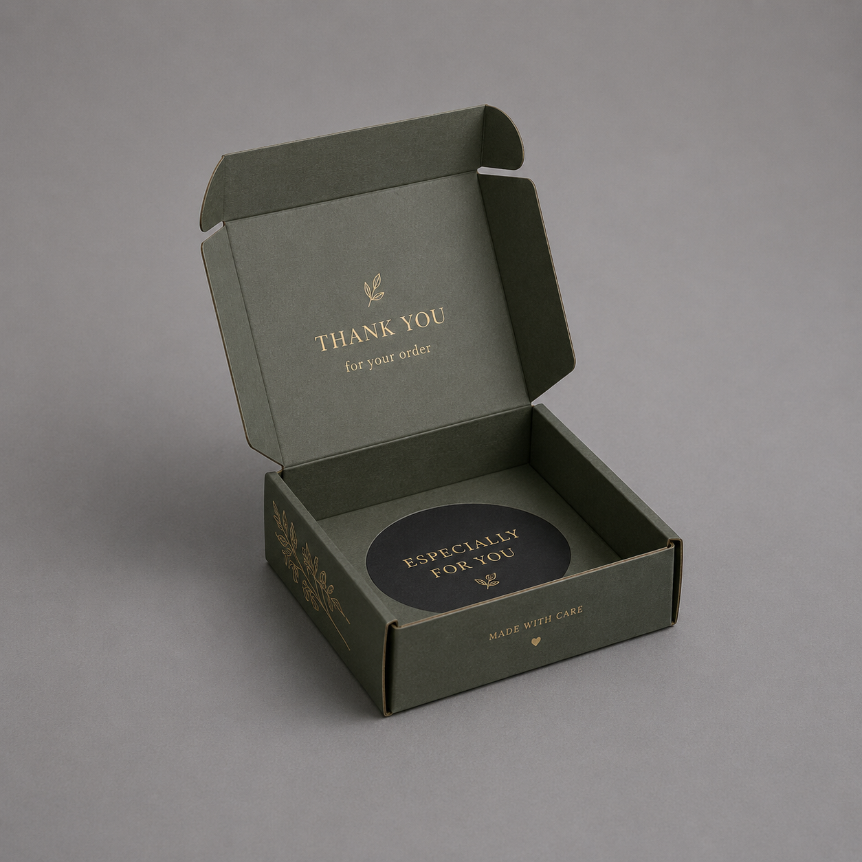 Custom printed mailer box packaging with branded artwork