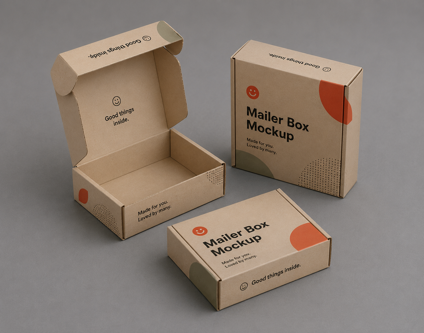 Custom mailer box with secure folding closure flaps