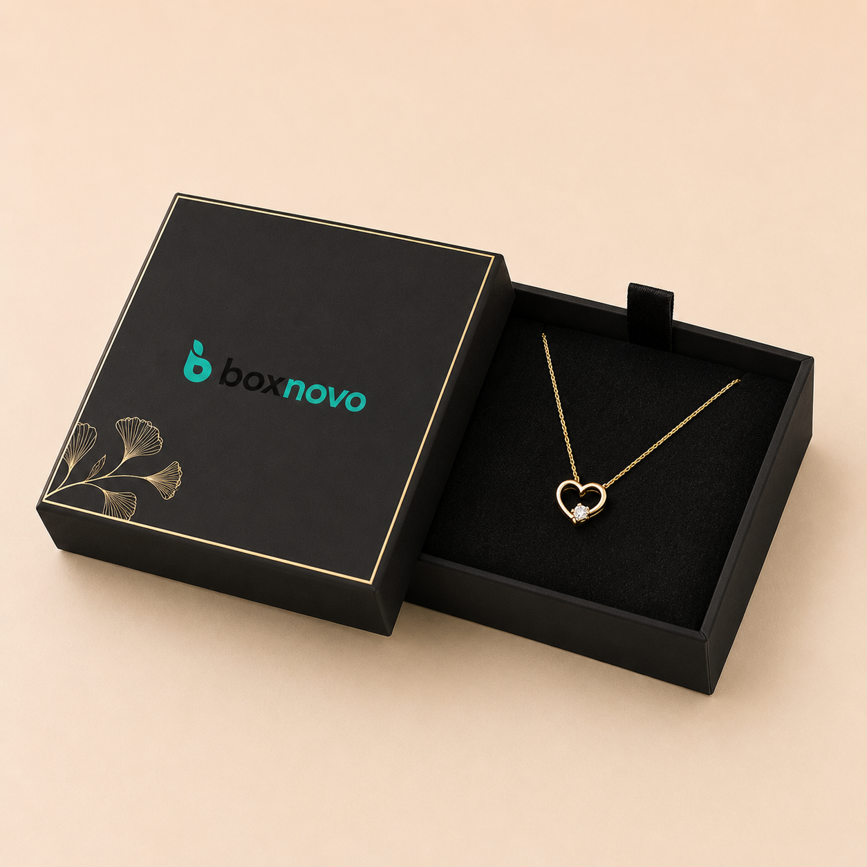 Branded Black Jewelry Boxes for jewelry brands and retailers