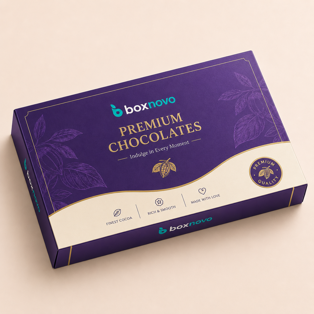 Custom Chocolate Window Boxes for visible chocolate product presentation