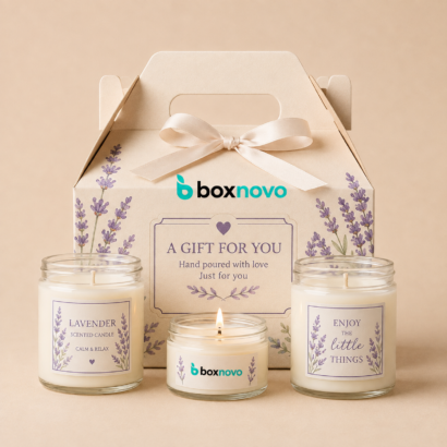 Custom Candle Gift Boxes by BoxNovo for premium candle gifting
