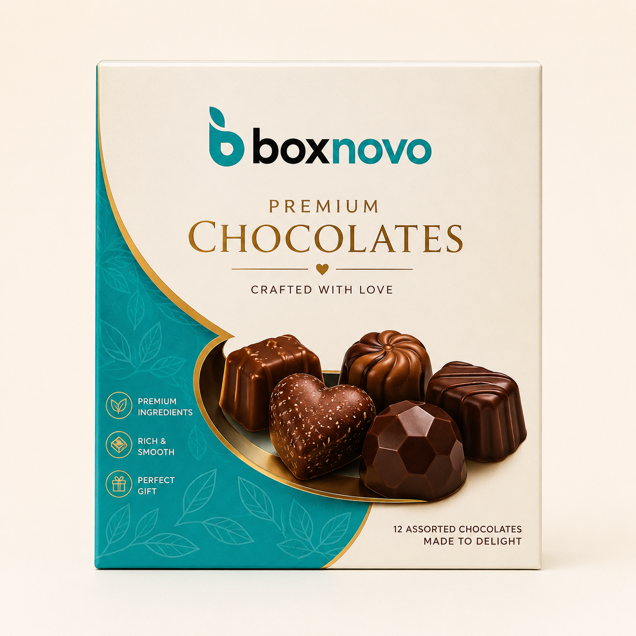 Custom Chocolate Boxes by BoxNovo with premium branded chocolate packaging