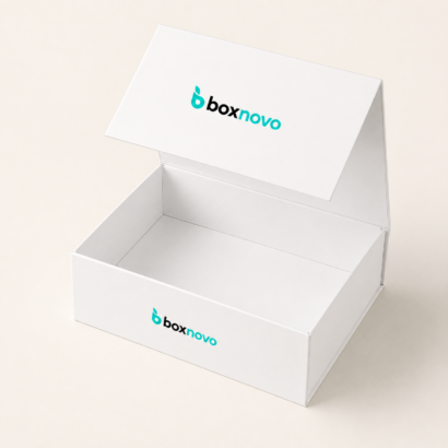 Custom Collapsible Rigid Box by BoxNovo with hinged magnetic flap closure