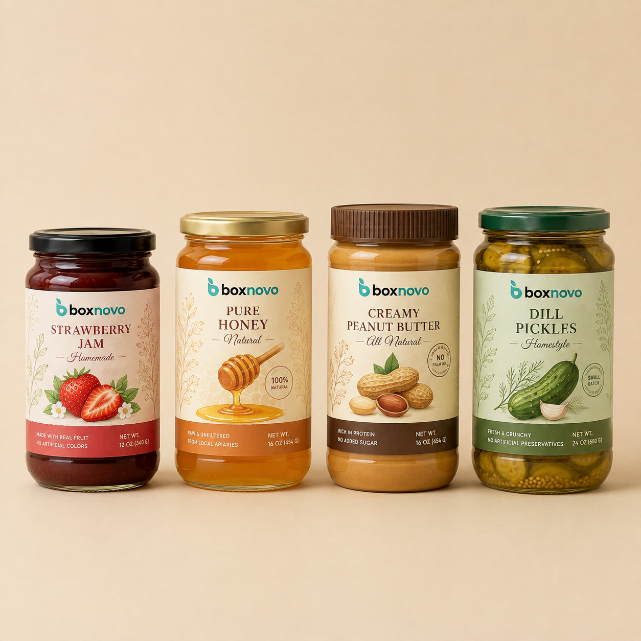 Custom Jar Labels with personalized product branding
