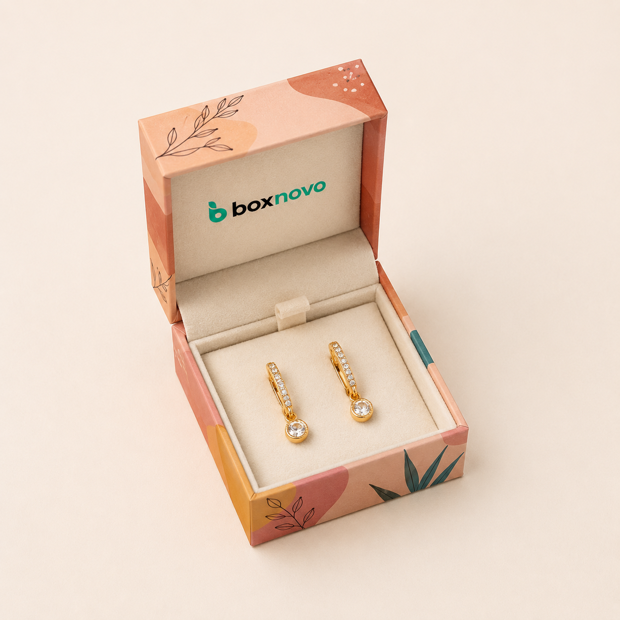 Custom Jewelry Earring Boxes for branded jewelry presentation