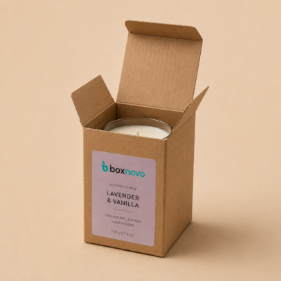 Custom Kraft Candle Boxes for branded candle packaging