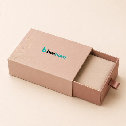 Custom Kraft Jewellery Boxes by BoxNovo for branded jewelry packaging