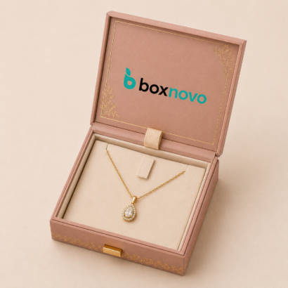 Custom Necklace Boxes by BoxNovo with premium jewelry presentation