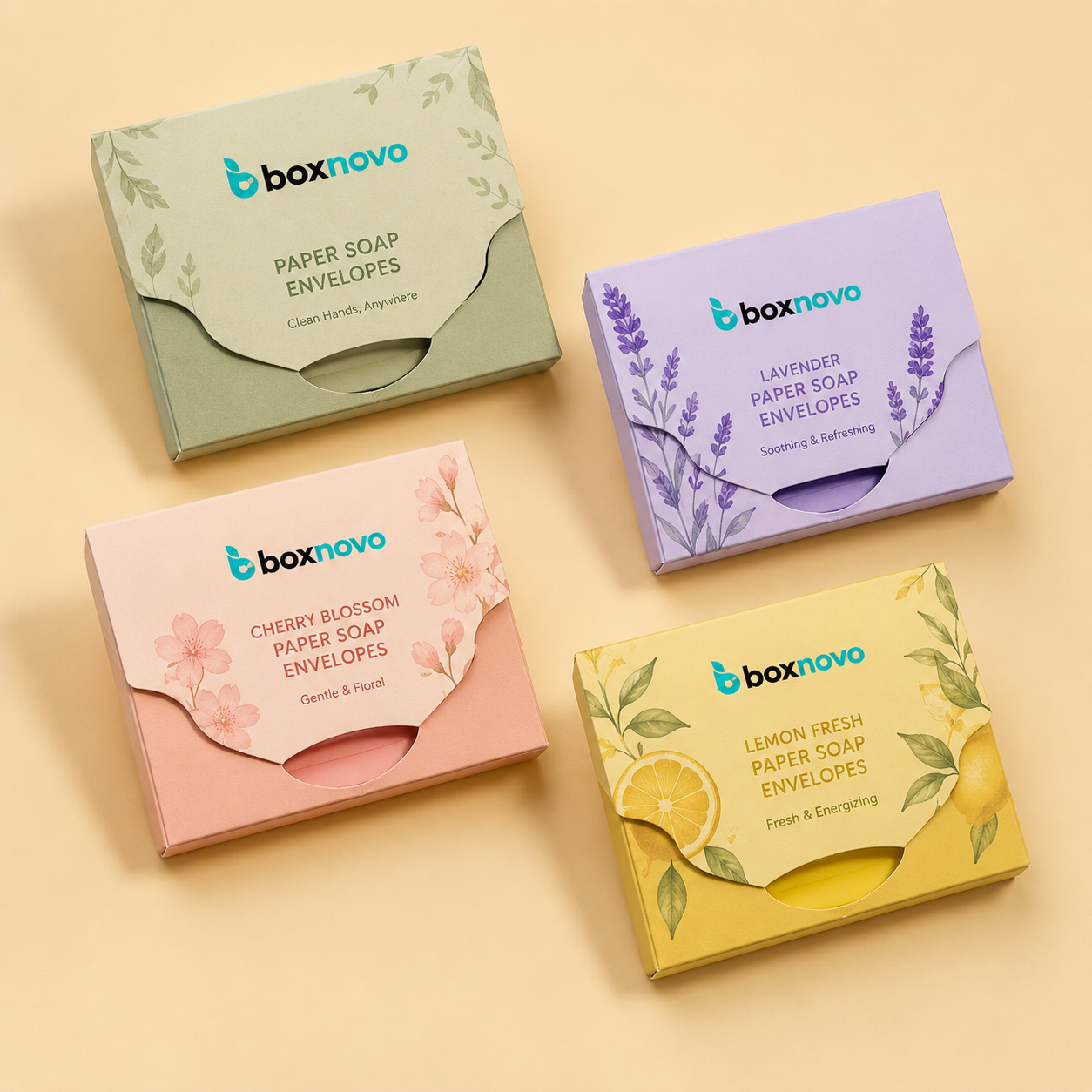 Custom Paper Soap Envelopes for branded soap packaging