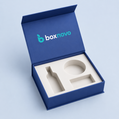 Custom Rigid Boxes with Insert by BoxNovo featuring a fitted product insert