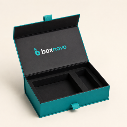 Custom Rigid Setup Boxes by BoxNovo with fitted interior compartments
