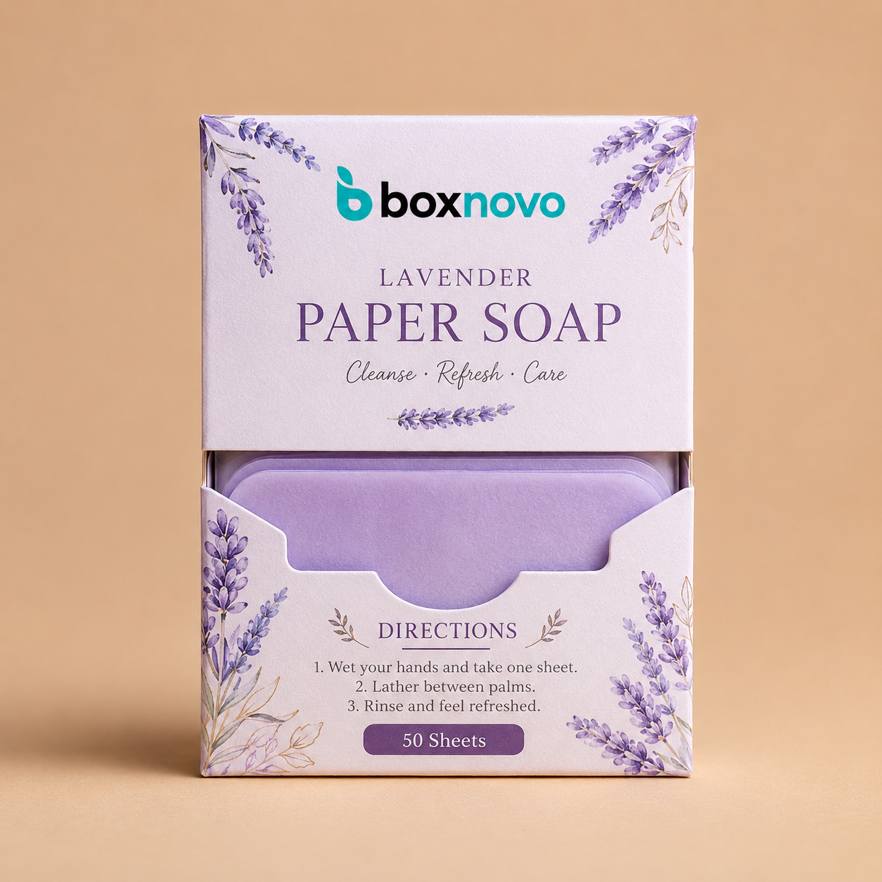 Custom Soap Envelopes with printed branding and artwork