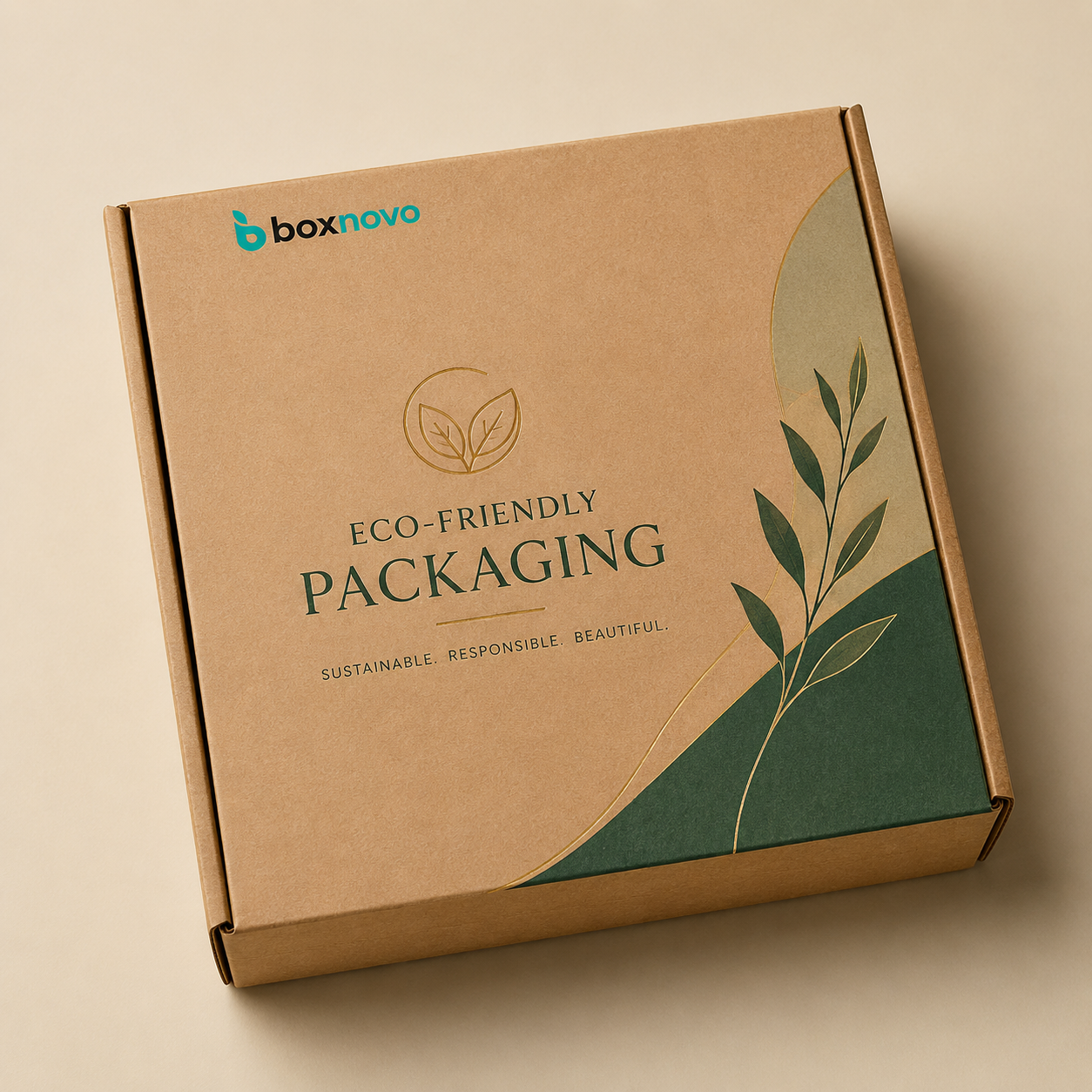 Custom sustainable packaging with fitted product insert