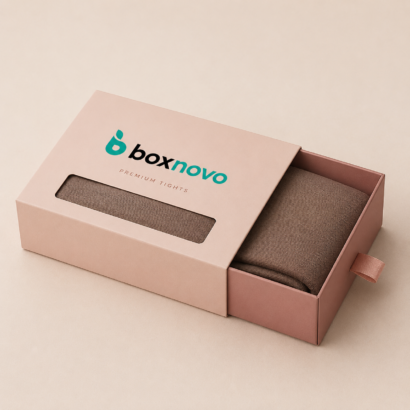 Custom Tights Boxes by BoxNovo for branded tights and hosiery packaging