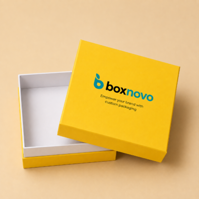 Custom Two-Piece Rigid Boxes by BoxNovo with separate lid and base