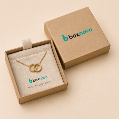Eco-Friendly Jewellery Boxes by BoxNovo with natural-toned jewelry packaging