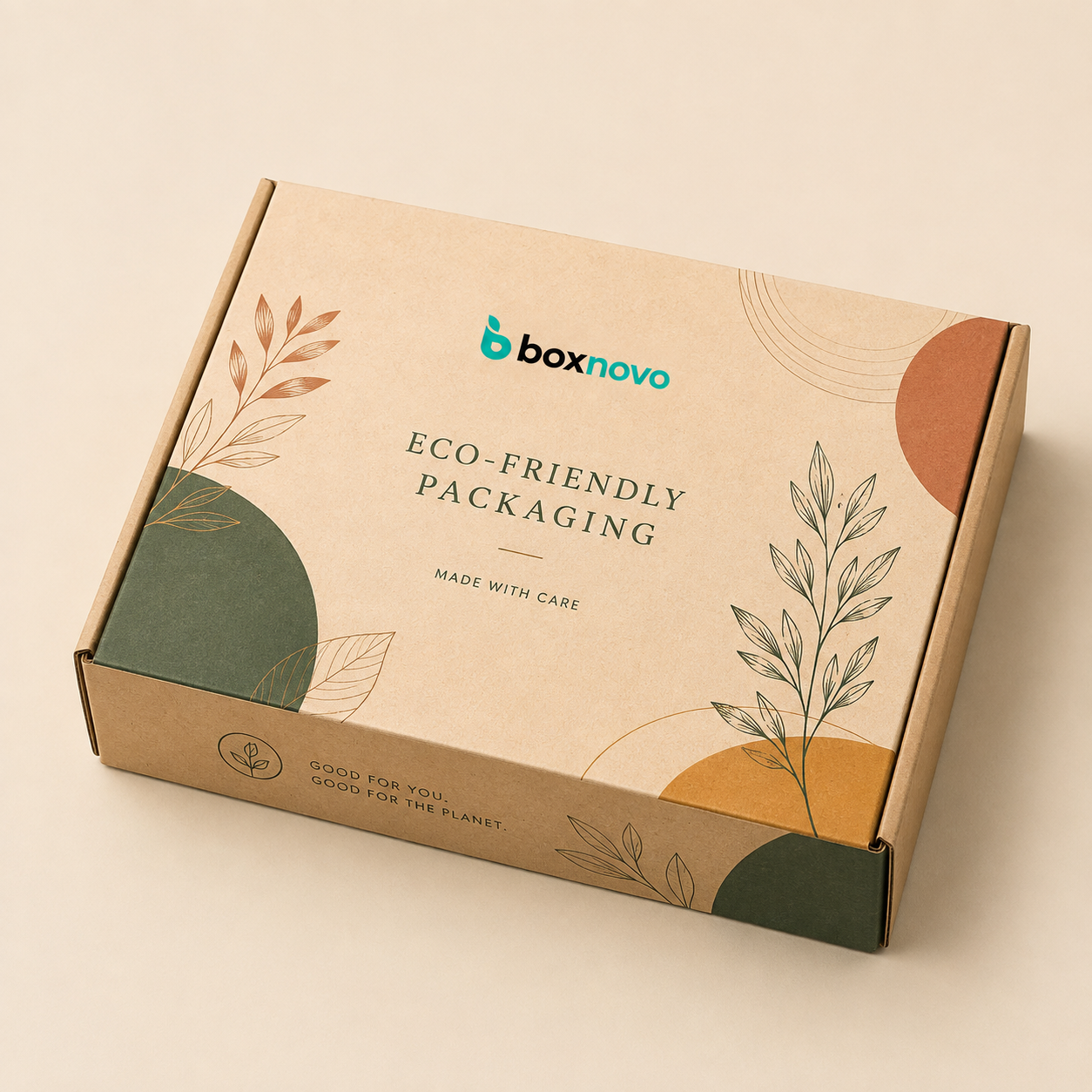 Eco friendly kraft packaging box with custom branding