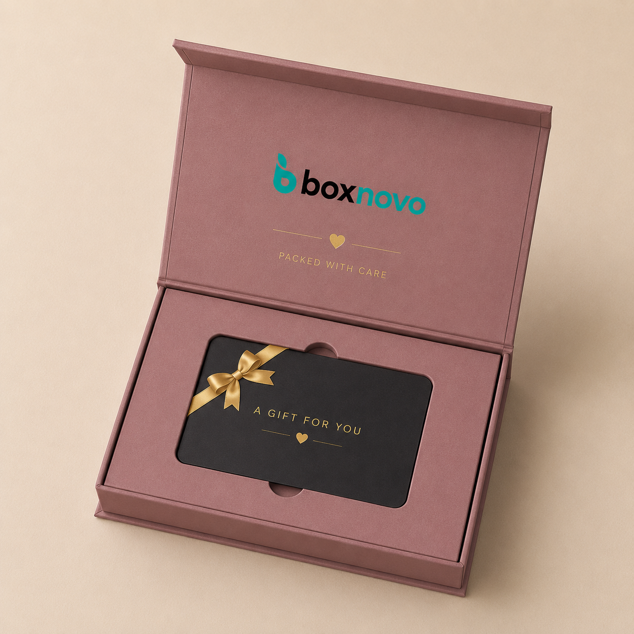 Luxury Gift Card Box Packaging with custom printed rigid box design