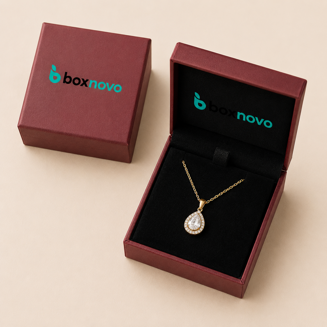 Pendant Jewelry Packaging with custom branded presentation