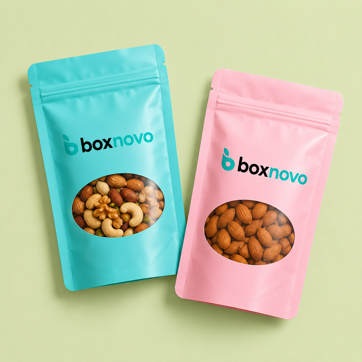 Resealable window pouch with stand-up construction for retail packaging