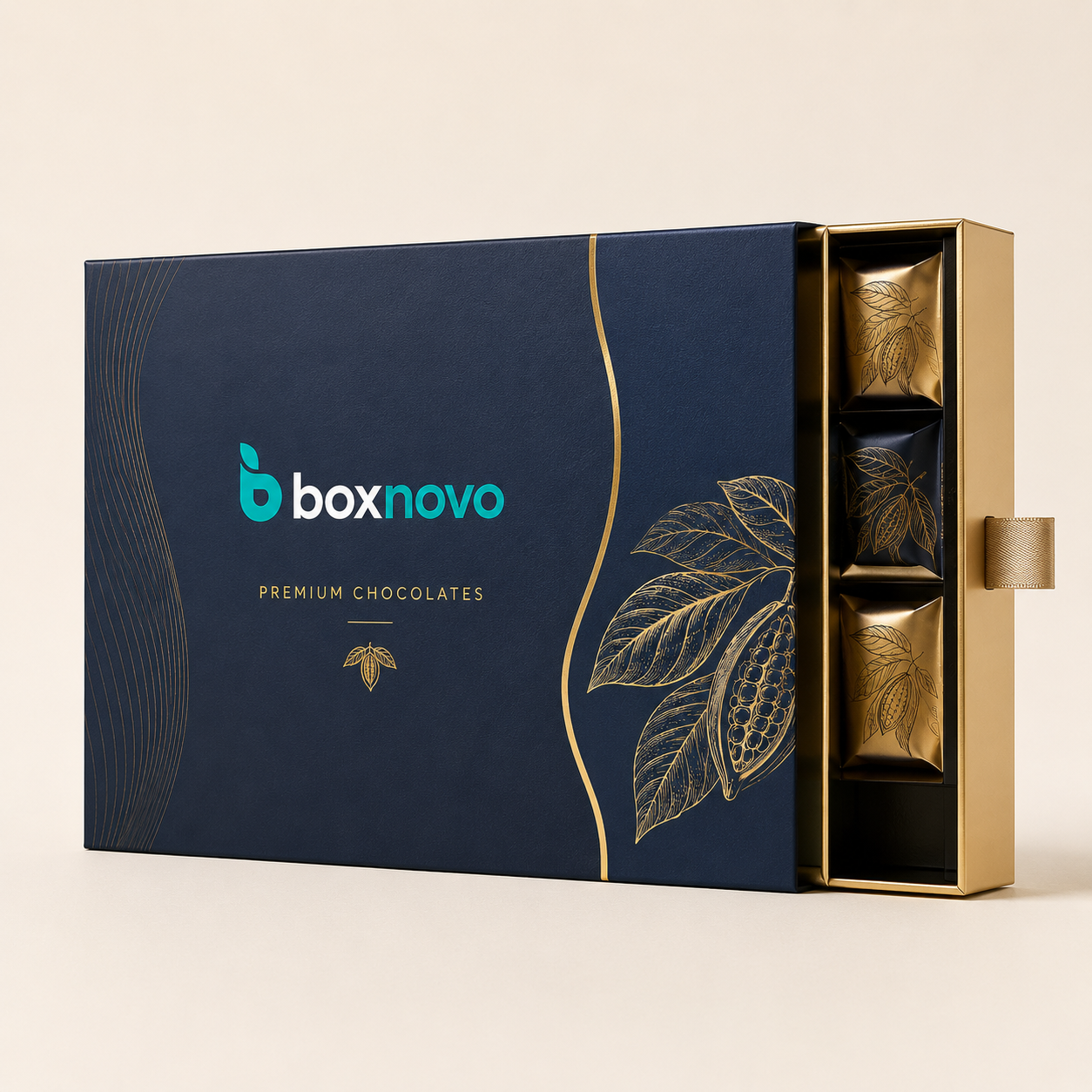Rigid Chocolate Boxes with custom luxury packaging design