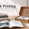 Printed books arranged with custom packaging for shipping and presentation