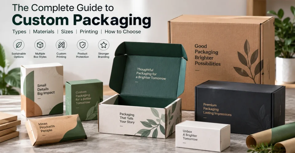 Custom packaging boxes in multiple formats for different product packaging needs