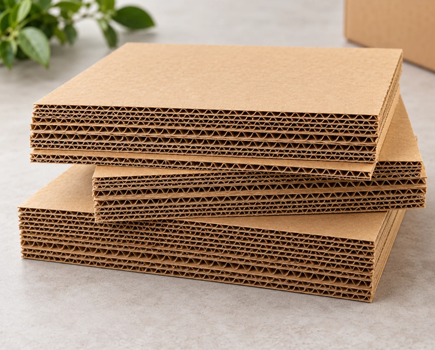 Corrugated packaging material