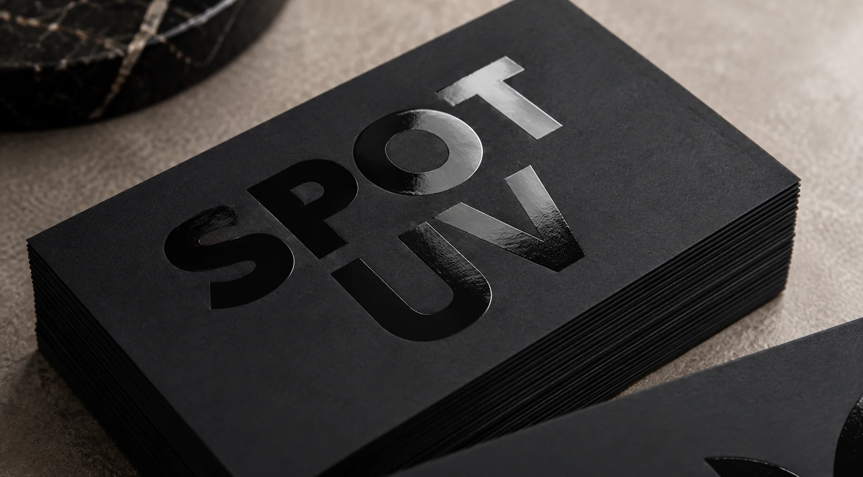 Spot UV packaging finish