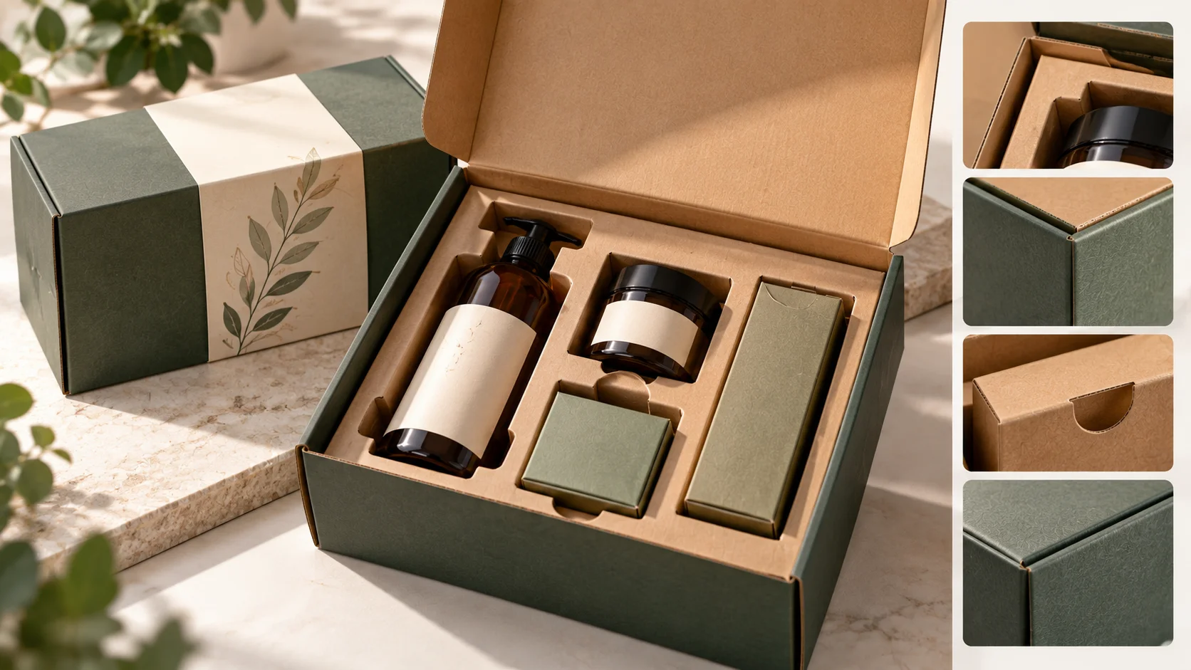 Custom packaging box designed around a product with a fitted internal insert and precise structural fit.
